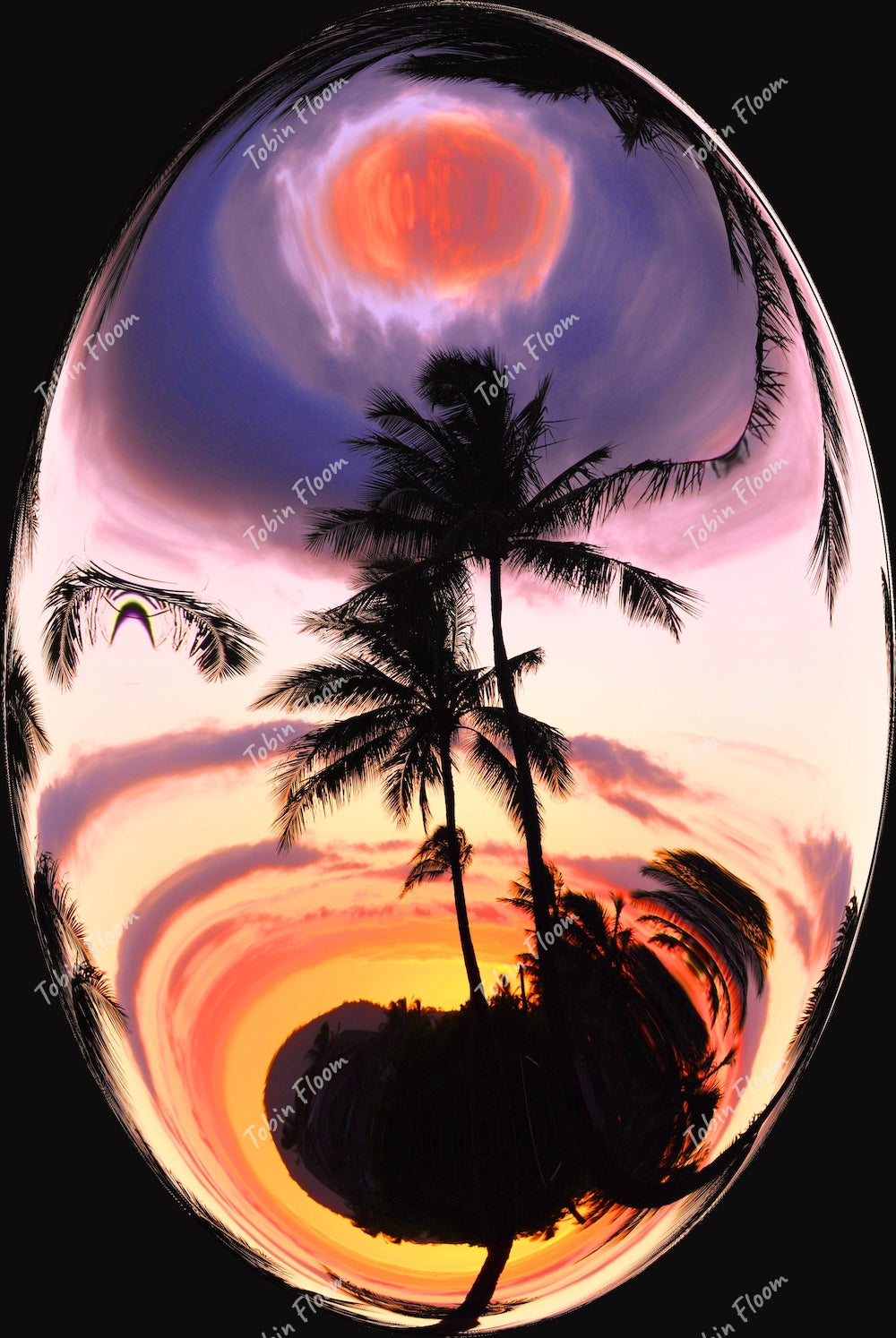 Hawaiian Sunset Oval